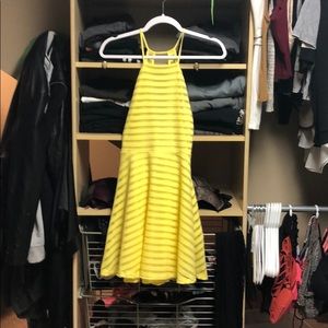 Charlotte Russe Yellow High Neck Mini Dress